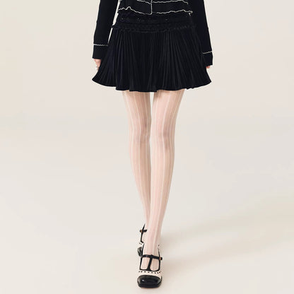 FAME A-shaped silhouette embroidered pleated skirt - LUCAS