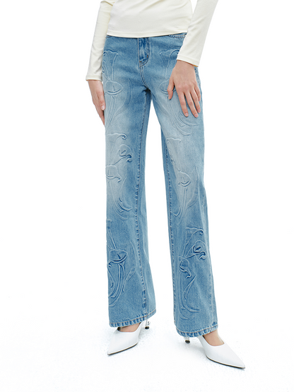 YES BY YESIR | Calla Lily Monroe Layered Jeans -VIANELLE.