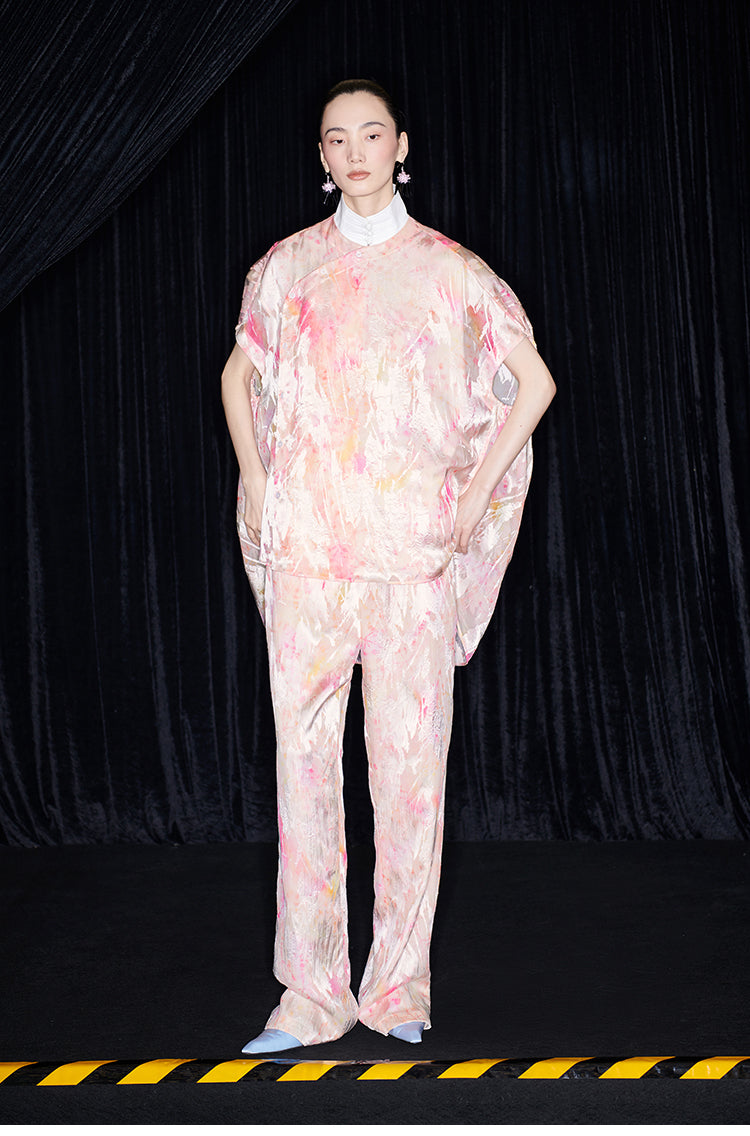 M essential Mackay designer Iridescent jacket with a short-sleeved placket - SANS.