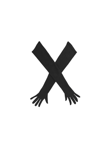 AtelierMissLu Fall/Winter 2024 Texture Fabric Styling Long Gloves - HONOR