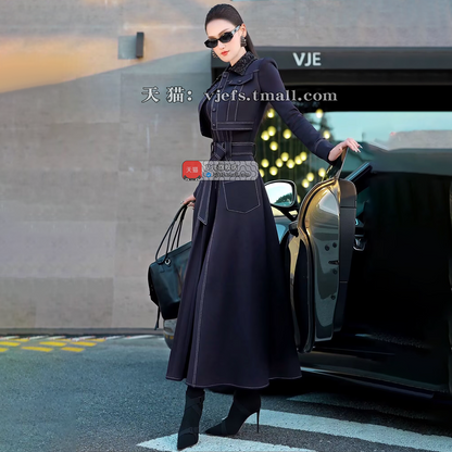 VJE  two-piece capable maxi long sleeve dress-MANA.