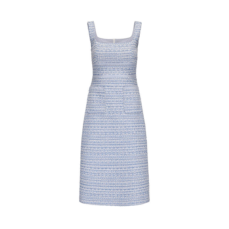ATELIER MISS LU Splicing Small Fragrance Waist Dress - PROVE