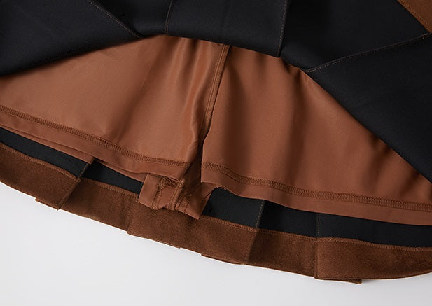 CHICHY American vintage suede pleated  Maillard complete set-EREN