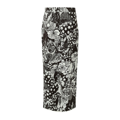 ZHUCHONGYUN spring's new double-knit jacquard straight maxi skirt-RIN.