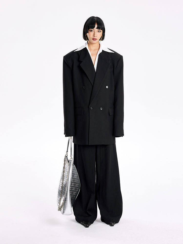 TINY IN Padded Wide Shoulder Cuffs women's Coat-POXY.
