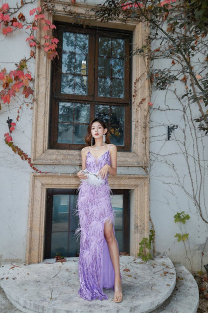 DOLLY Elegant Sleeveless Embroidery High Waist Long Fishtail Cocktail Dress-ZETA