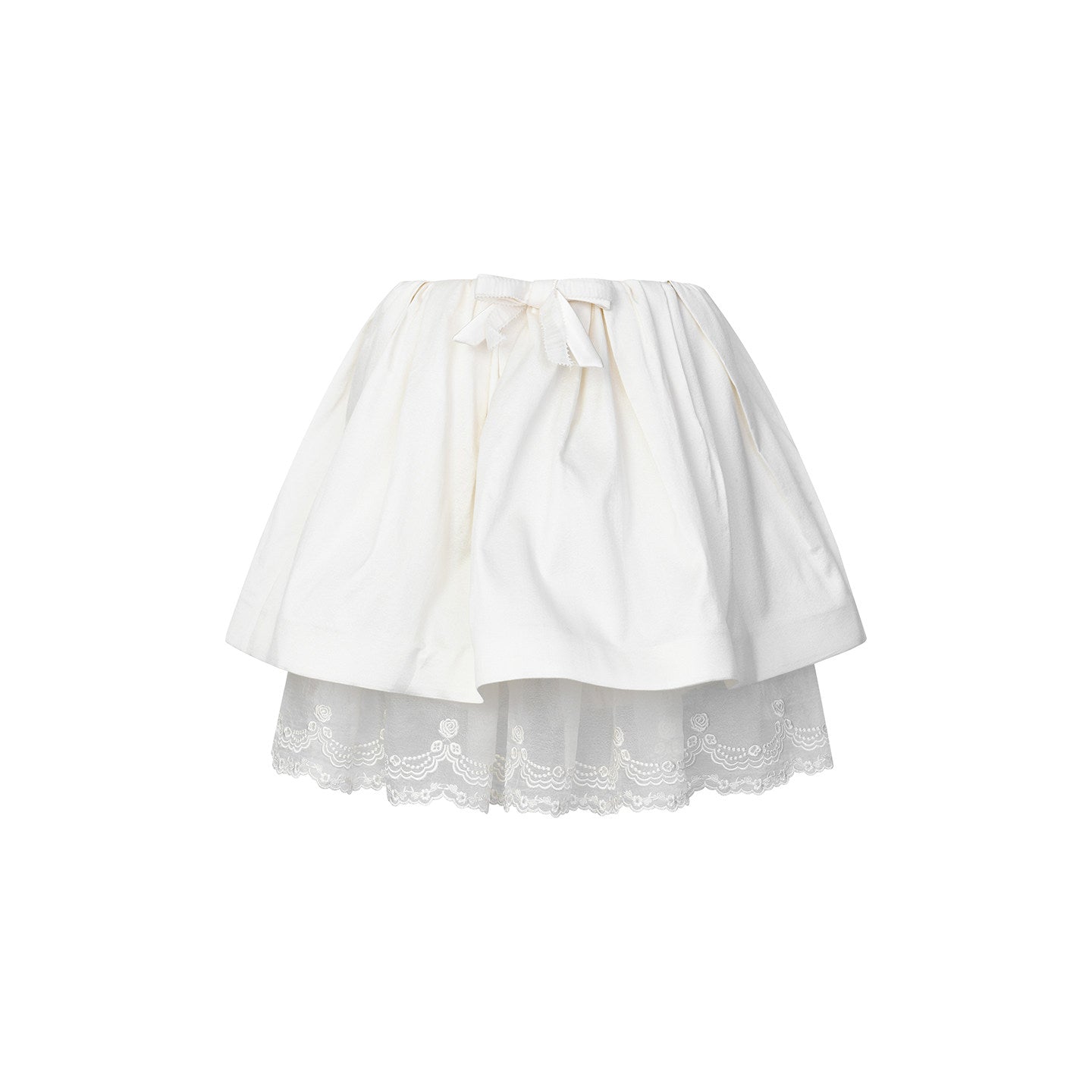FAME embroidery trim silk wool knit skirt - LEIGHA
