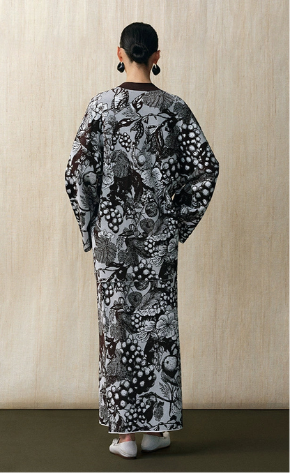 ZHUCHONGYUN spring's new double-knit jacquard straight maxi skirt-RIN.