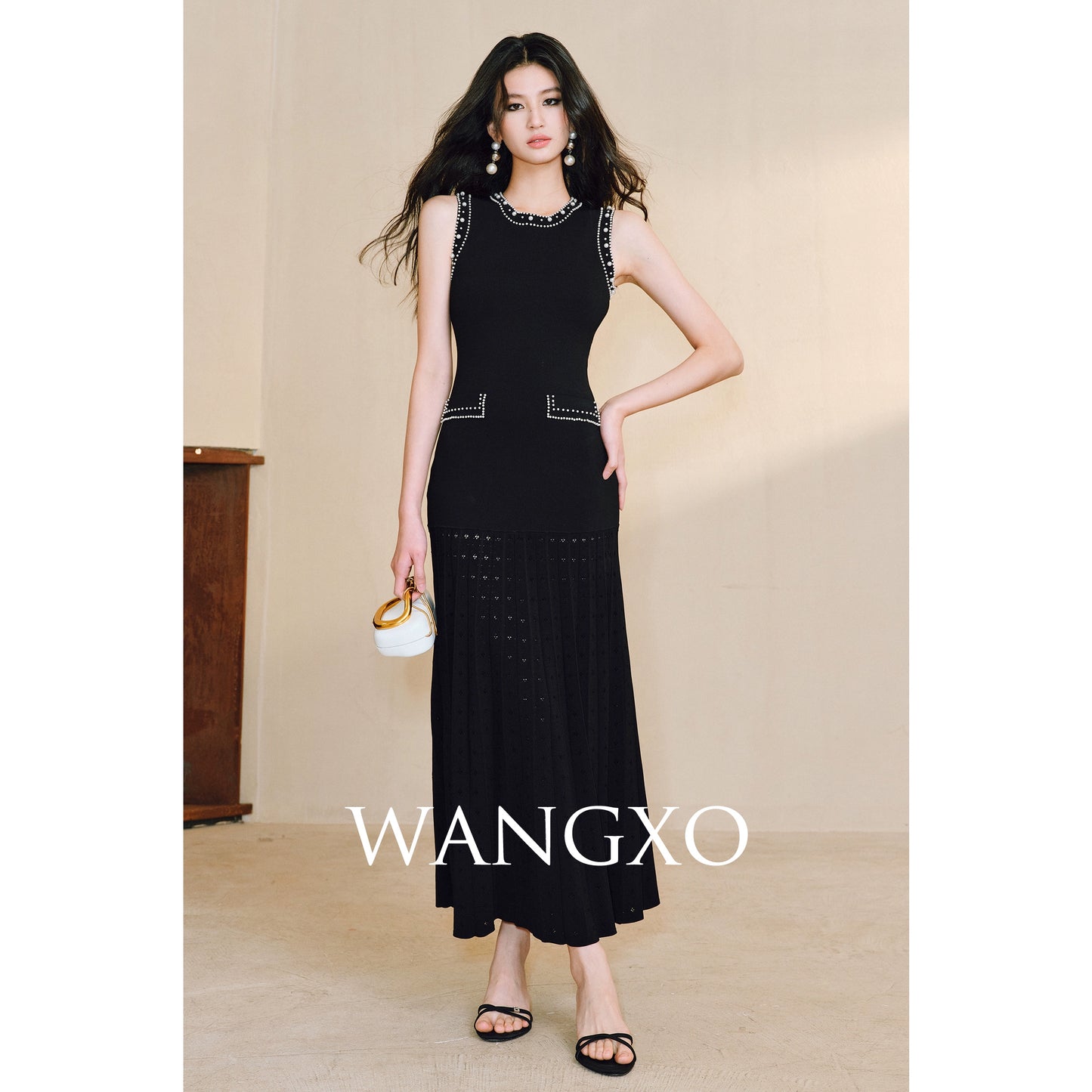 WANGXO Frost Pleat French Dress  - ESMEE.