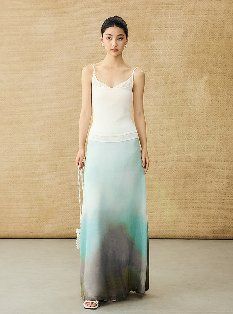 HECO Chinese Lace Edge Camisole Breathable Tencel Versatile Top - REACH.