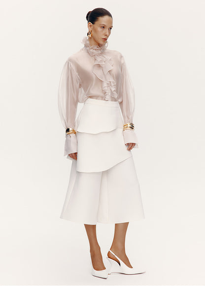 ATELIER MISS LU Court Wind Pleated Design Shirt Top - AUDIT