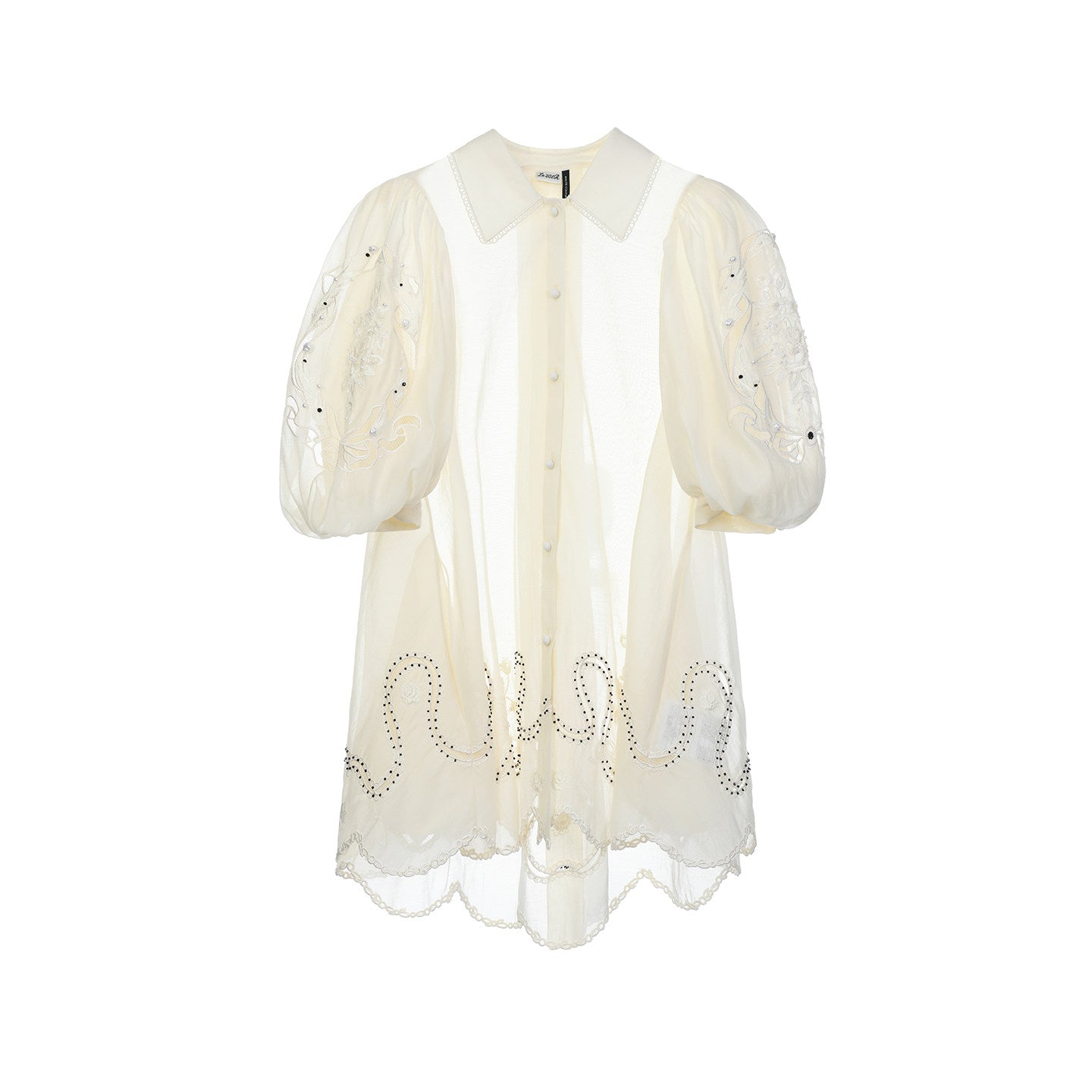 FAME rococo embroidered beaded top - KHADIJA