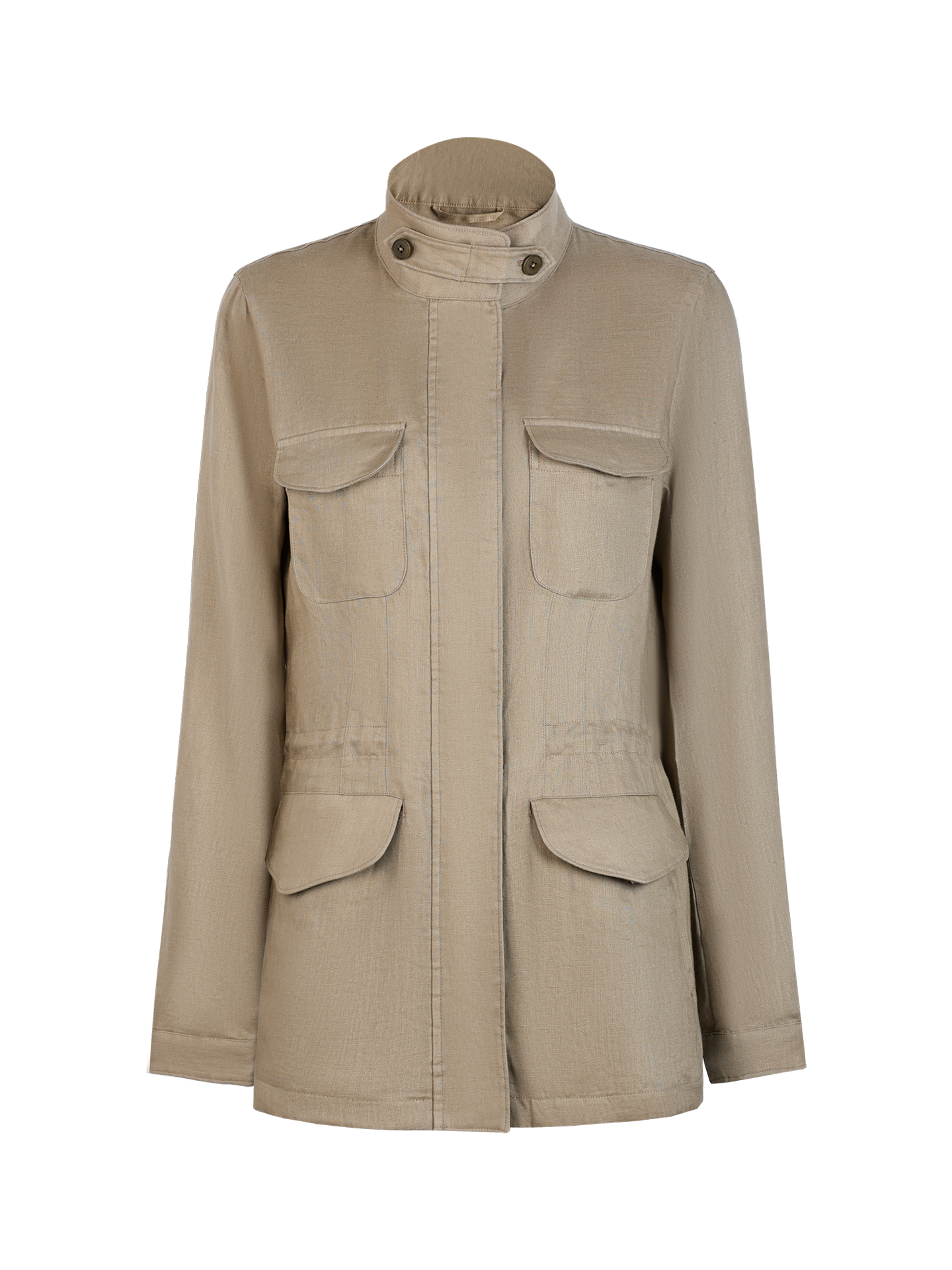 AUI Khaki Vintage Cropped Trench Coat Jacket - Min-jun.