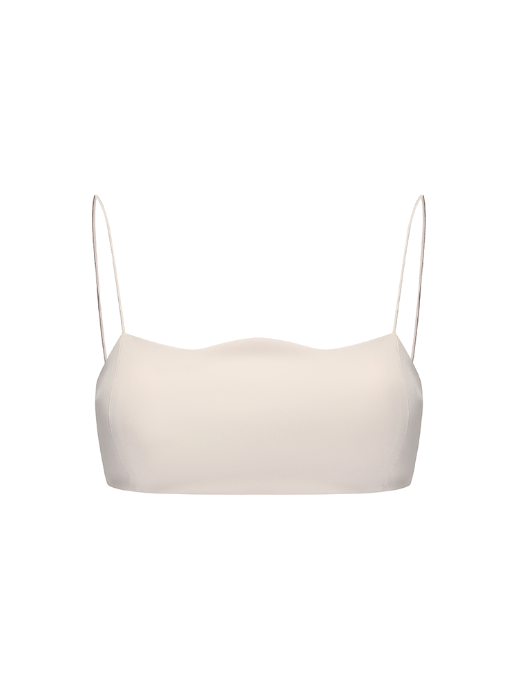 ATELIER MISS LU spring and summer Curve Neckline Design Camisole Top - WINE.
