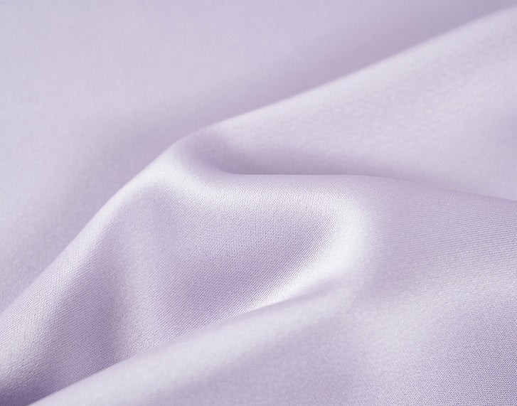 COMME MOI Lv Yan designer summer women's purple double-faced satin straight pants - HARTLEY.