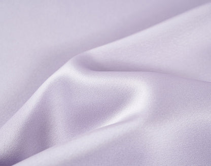 COMME MOI Lv Yan designer summer women's purple double-faced satin straight pants - HARTLEY.