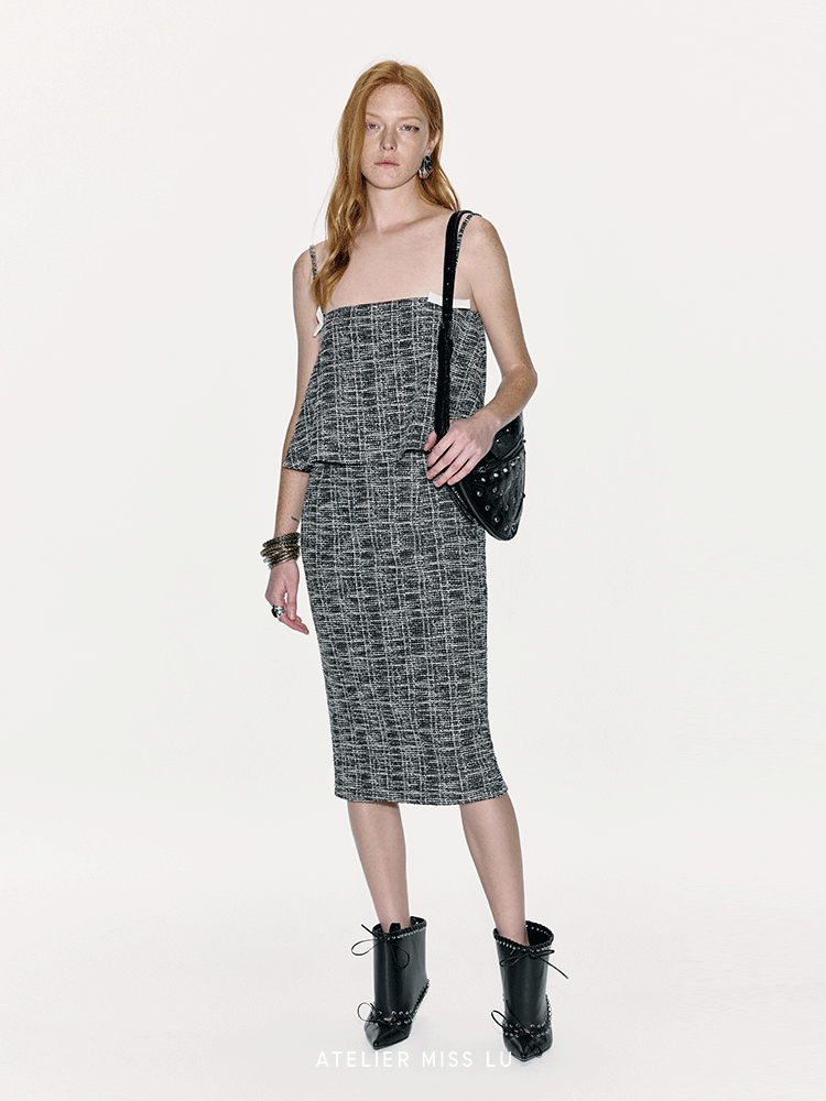 ATELIER MISS LU Small Fragrance Slim Pencil Stretch Skirt  - THOMAS