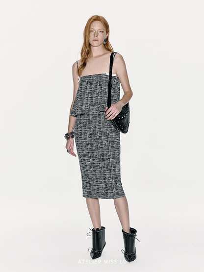 ATELIER MISS LU Small Fragrance Slim Pencil Stretch Skirt  - THOMAS