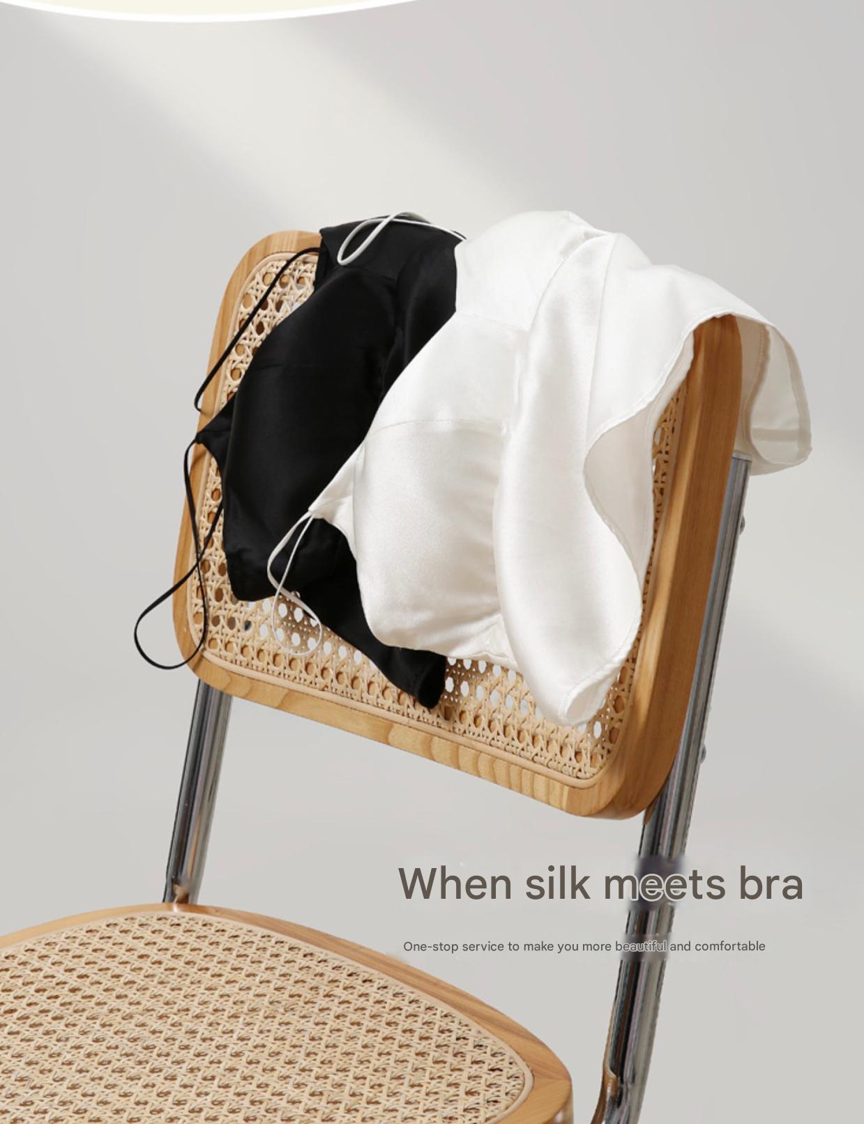 PIAOIN Luxury Silk Satin Bra Thin Strap-EVE