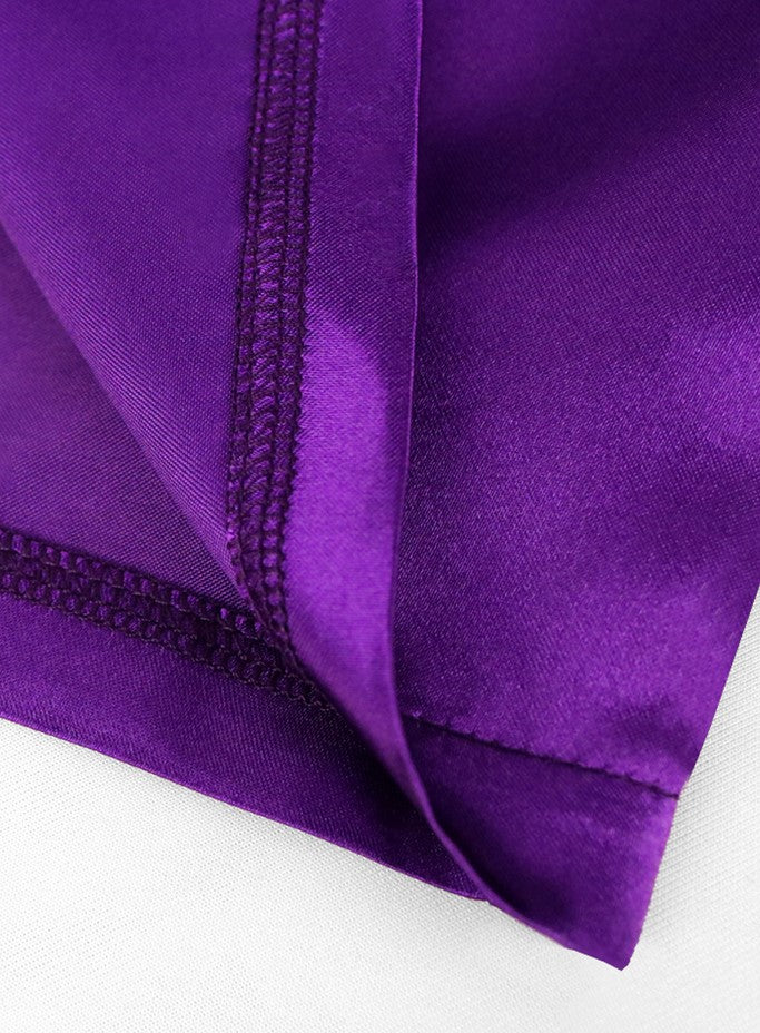 DOLLY Elegant Purple Ruffled Off Shoulder High Waist Midi Ruffle Dress-AKARI