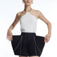 Structured unique designer high fashion luxury high-waisted black shorts pocket - Cuwe