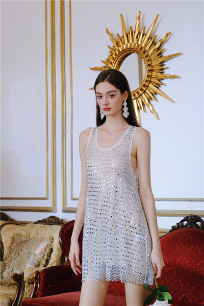 Wardrobes by Chen Luxury Diamond Drop Tassel Earrings-Moyo