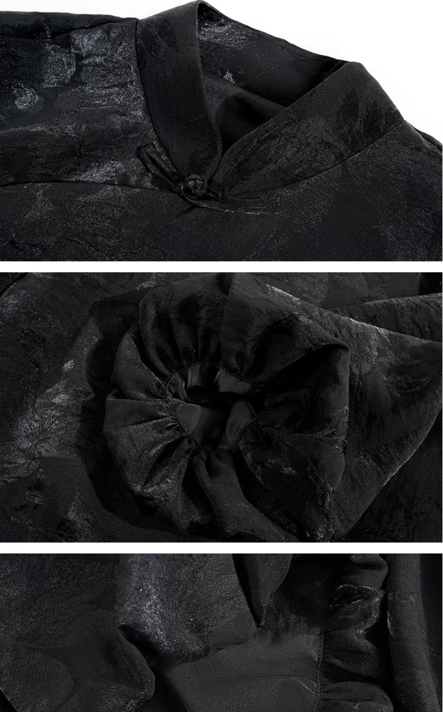 HECO Jacquard Stand-Collar Shirt Top Women - hand.