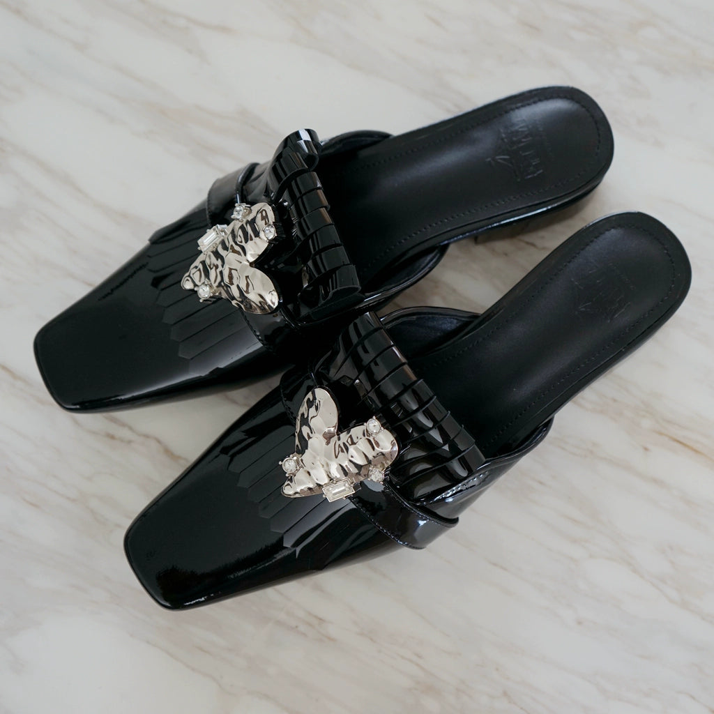 B-FEI leather semi-support square toe shoes-TINA.