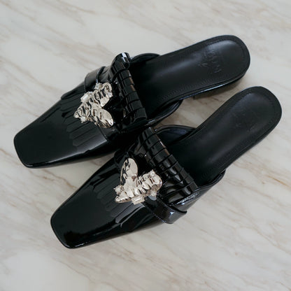 B-FEI leather semi-support square toe shoes-TINA.