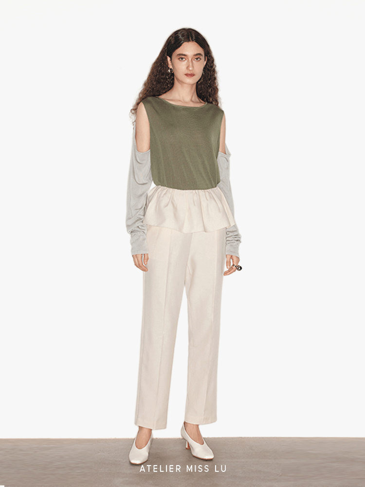 ATELIER MISS LU Two-Piece Off-the-Shoulder Knit Top - VINCE