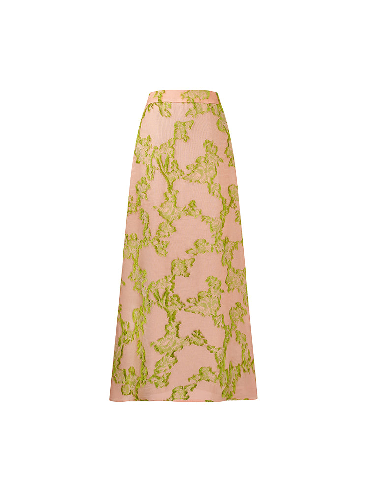 HECO Silk Texture High-Waist Straight Skirt - VIOLET.