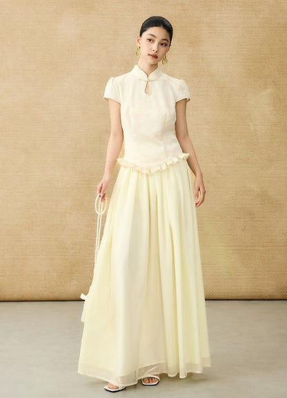 HECO Double Tulle Ballet Style Umbrella Skirt And Top Outfit Set - MATRIC.