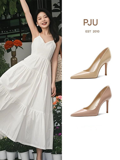 Pjjuu Professional Commuting Beautiful Little Women's Stiletto Heels  AZUL