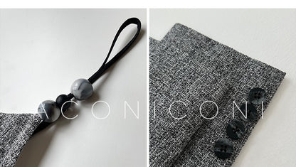 Aconiconi High End Gray V-Neck Sleeveless Hound Sooth Cocktail Dress- Kawashima Girl