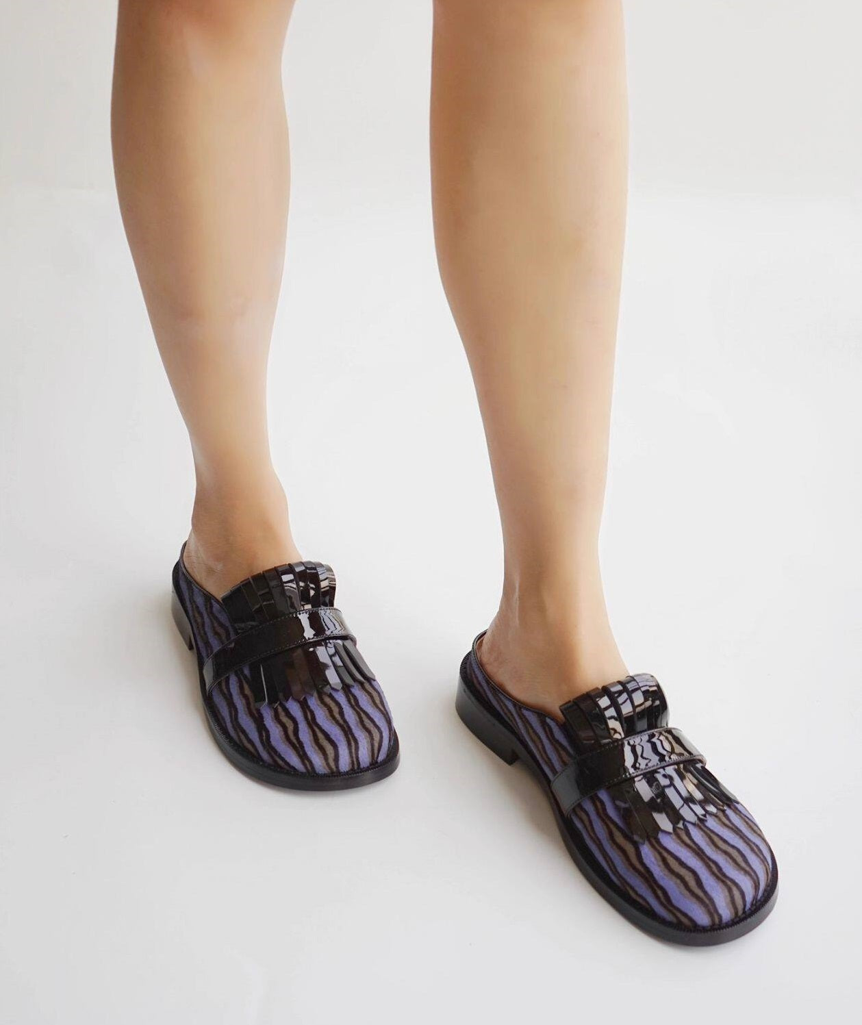 B-FEI horsehair slip-on shoes-GOJO.
