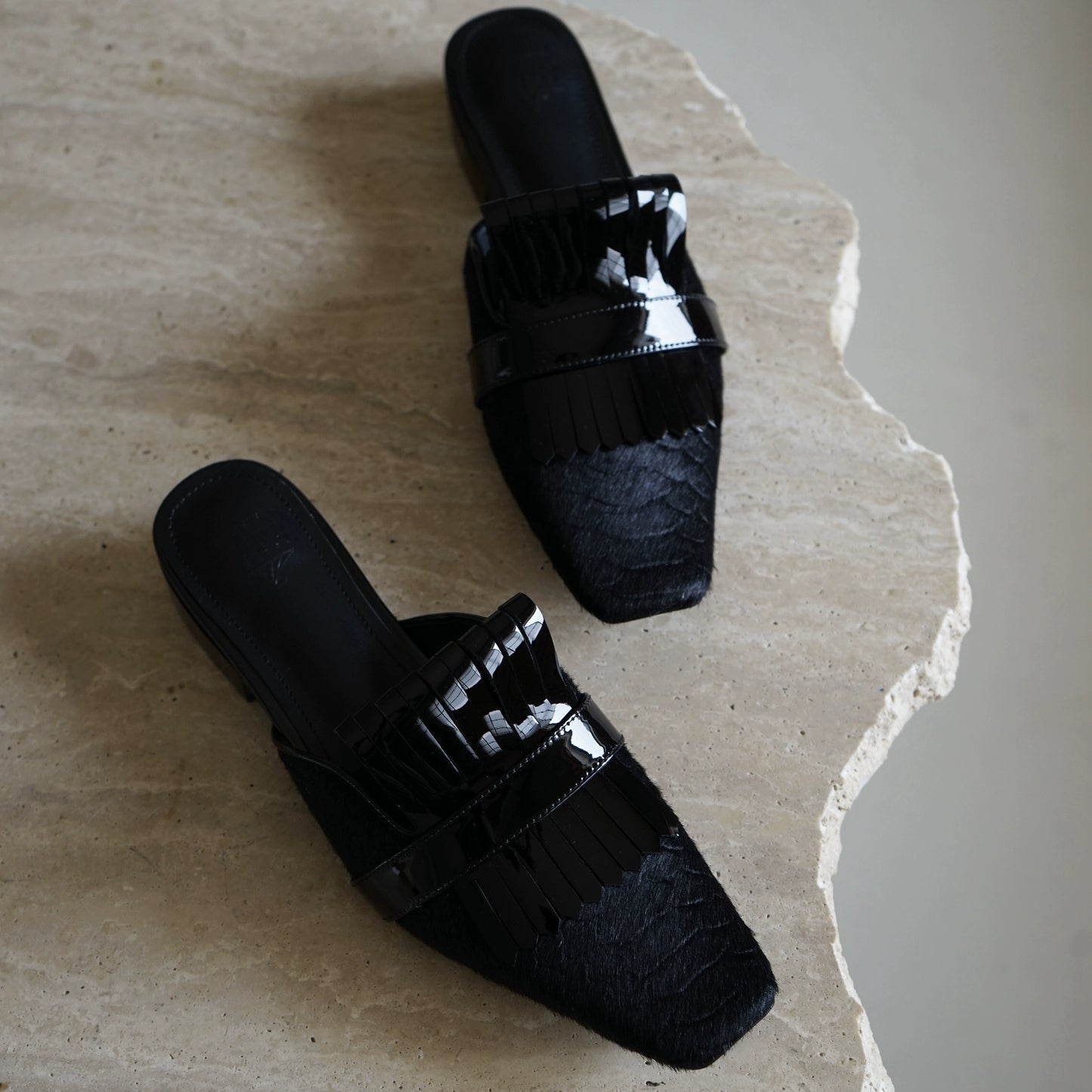 B-FEI niche French semi-slippers toe mules-JISUNG.