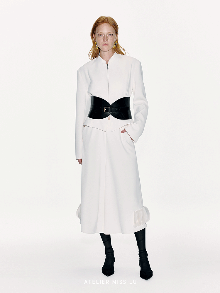 ATELIER MISS LU Authentic Silhouette Casual Waist Zip-Up Jacket - FRAME.