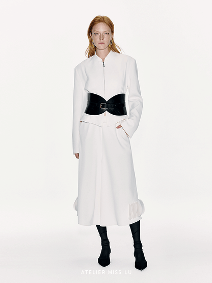 ATELIER MISS LU Authentic Silhouette Casual Waist Zip-Up Jacket - FRAME.