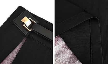 HECO Black Slit Summer High-waisted Long Skirt - MUSE.