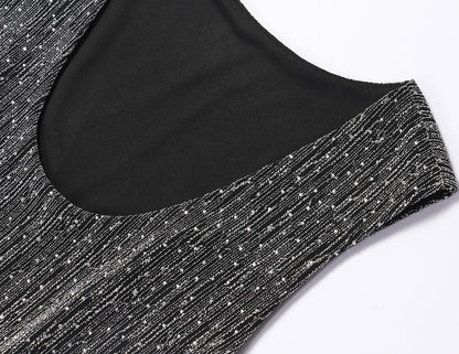 WANGXO | Silk Slim Fishtail Sleeveless Dress -ZÉVA.