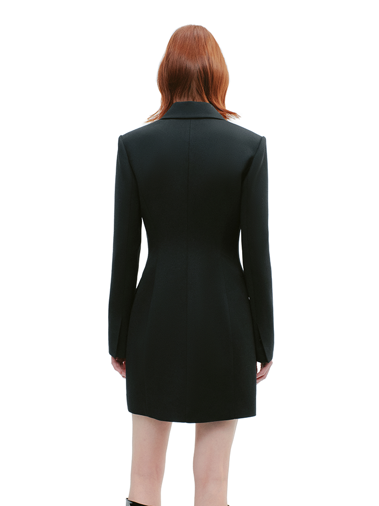 YES BY YESIR  luxury long sleeve short suit dress - OFSET.