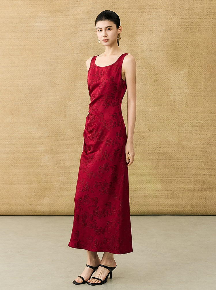 HECO Chinese Style Acetate Shirder Dress - LOLA.