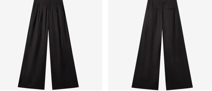 COMME MOI women's light linen wide-leg pant suit set - MESSIAH.