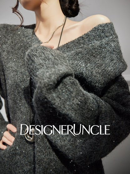 DGU "Wuyu" gray suit new loose slimming commuting high-end two-piece set - Francis