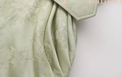 Le palais vintage jacquard satin waist- TEE.