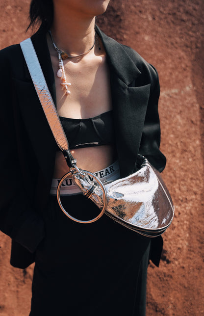 IUBALLET Crescent  Designer Black Croissant Armpit Bag - KING