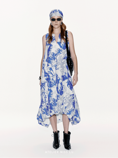 ATELIER MISS LU  Silk and Linen-blend Backless Bud Dress - TYLER