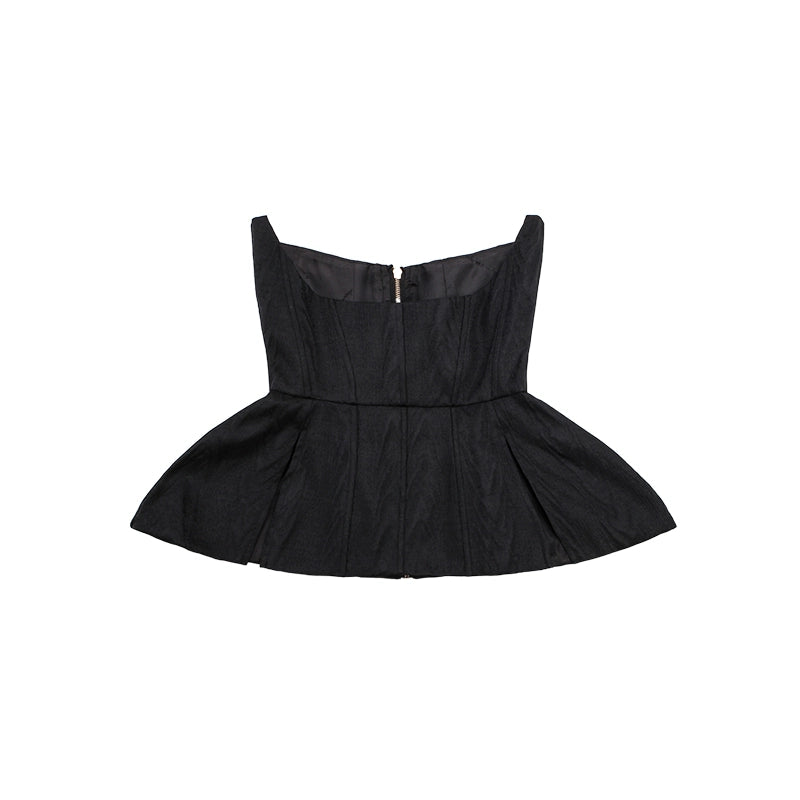 Le Palais Light Luxury Black Slim Knitted Long Skirt + Hourglass Fishbone Waist Seal-BAMBAM