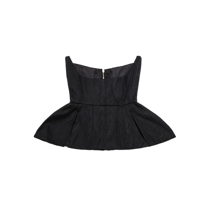 Le Palais Light Luxury Black Slim Knitted Long Skirt + Hourglass Fishbone Waist Seal-BAMBAM