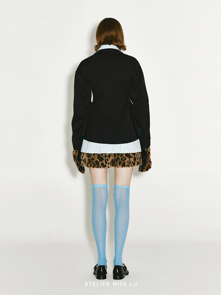 AtelierMissLu Fall/Winter 2024 faux fur stitchwork design styling Gloves -IMPACT